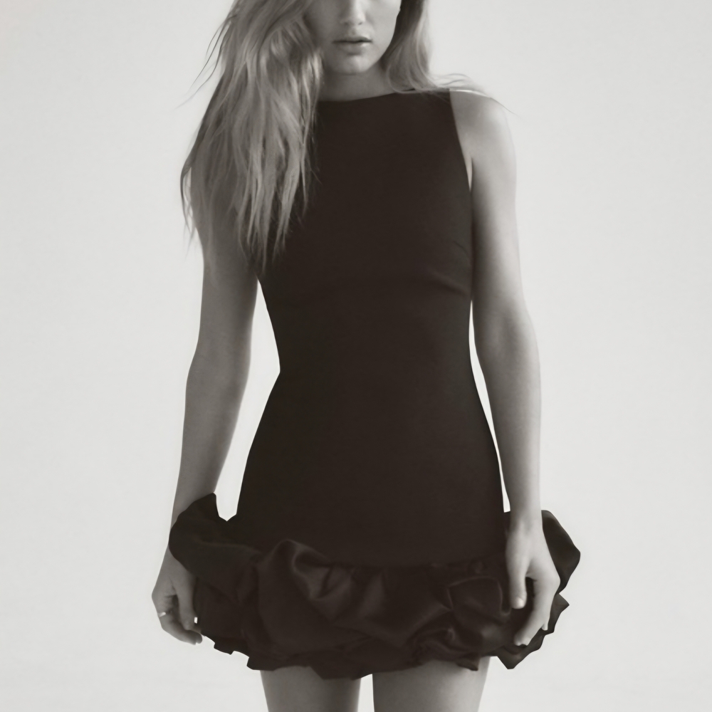 ZARA COMBINATION PUFF HEM JUMPSUIT DRESS